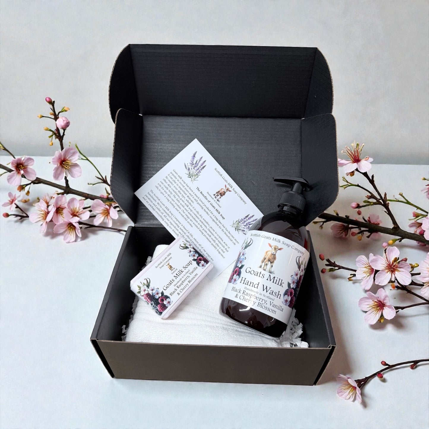 Luxury Goats Milk Hand Wash (500ml) and Soap Bar Gift Set |6 Scent Boxes to Choose From | Gift Boxed