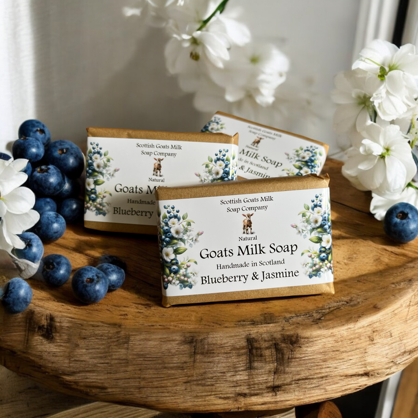 Blueberry & Jasmine Soap Bar | Handmade Goats Milk Soap