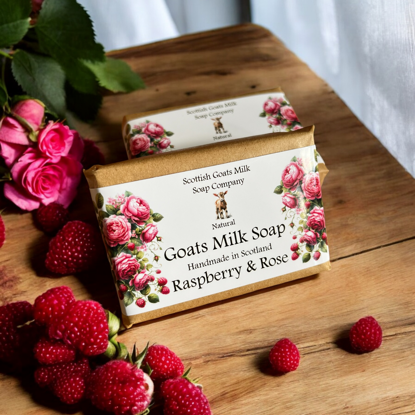 Raspberry & Rose Soap Bar | Handmade Goats Milk Soap