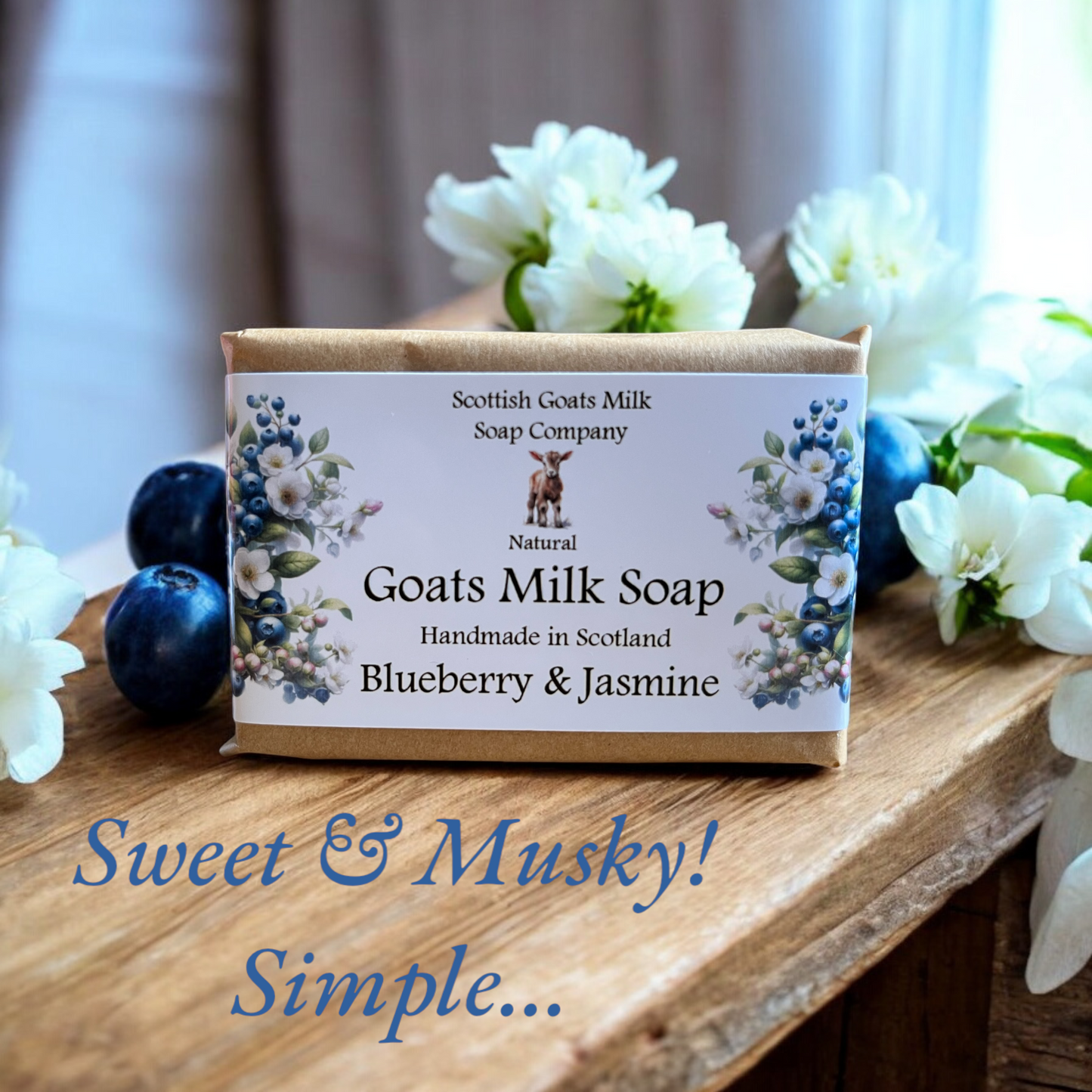 Blueberry & Jasmine Soap Bar | Handmade Goats Milk Soap