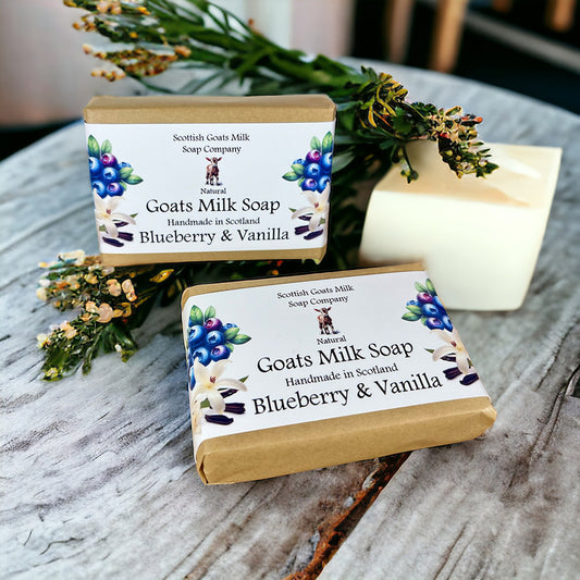 Blueberry and Vanilla Soap Bar | Handmade Goats Milk Soap