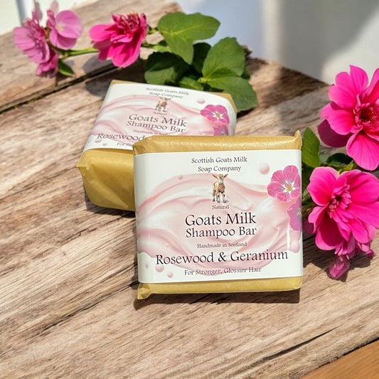 Rosewood & Geranium Shampoo Bar | Handmade Goats Milk Shampoo