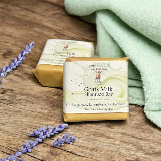 Bergamot, Lavender & Cedarwood Shampoo Bar | Handmade Goats Milk Shampoo