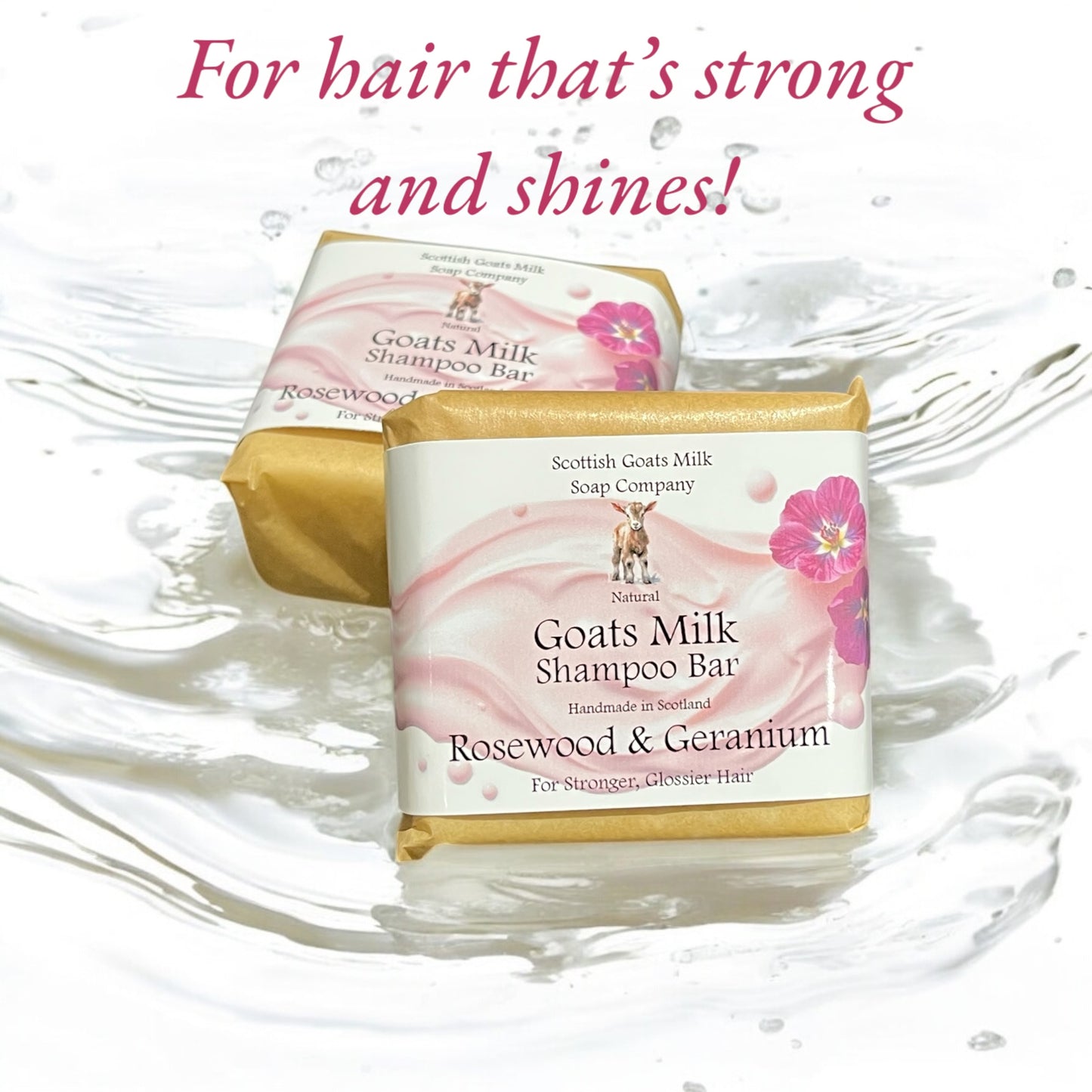Rosewood & Geranium Shampoo Bar | Handmade Goats Milk Shampoo