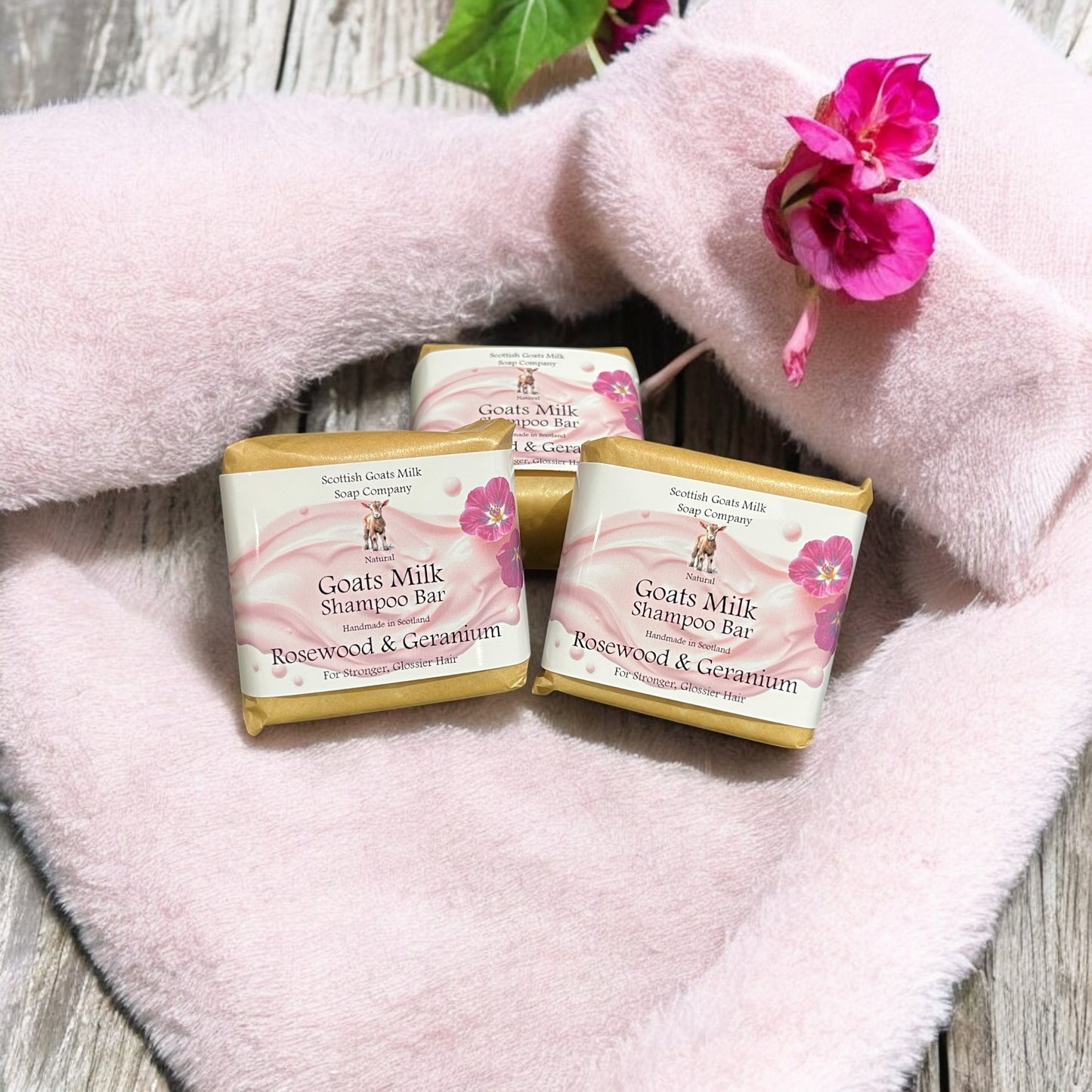 Rosewood & Geranium Shampoo Bar | Handmade Goats Milk Shampoo
