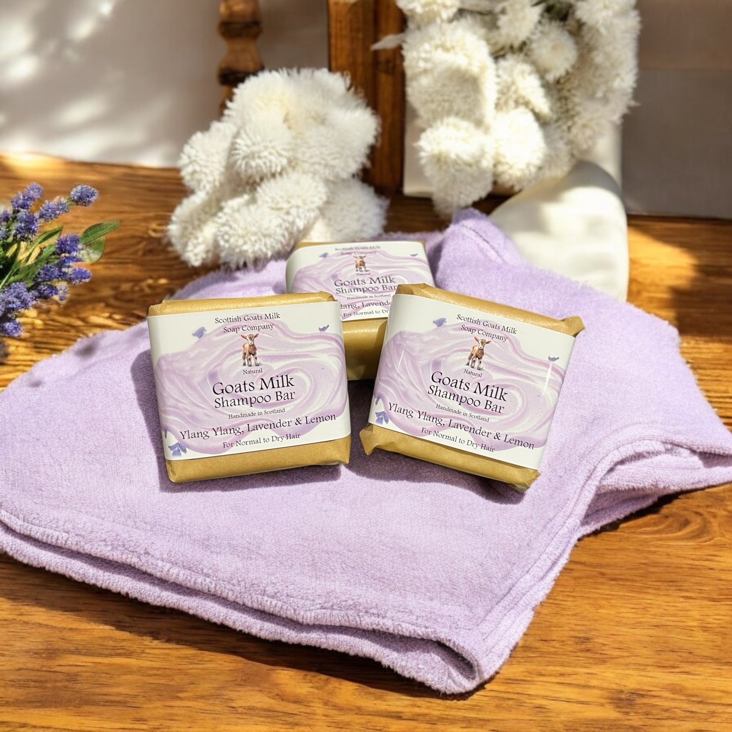 Ylang Ylang, Lavender & Lemon Shampoo Bar | Handmade Goats Milk Shampoo