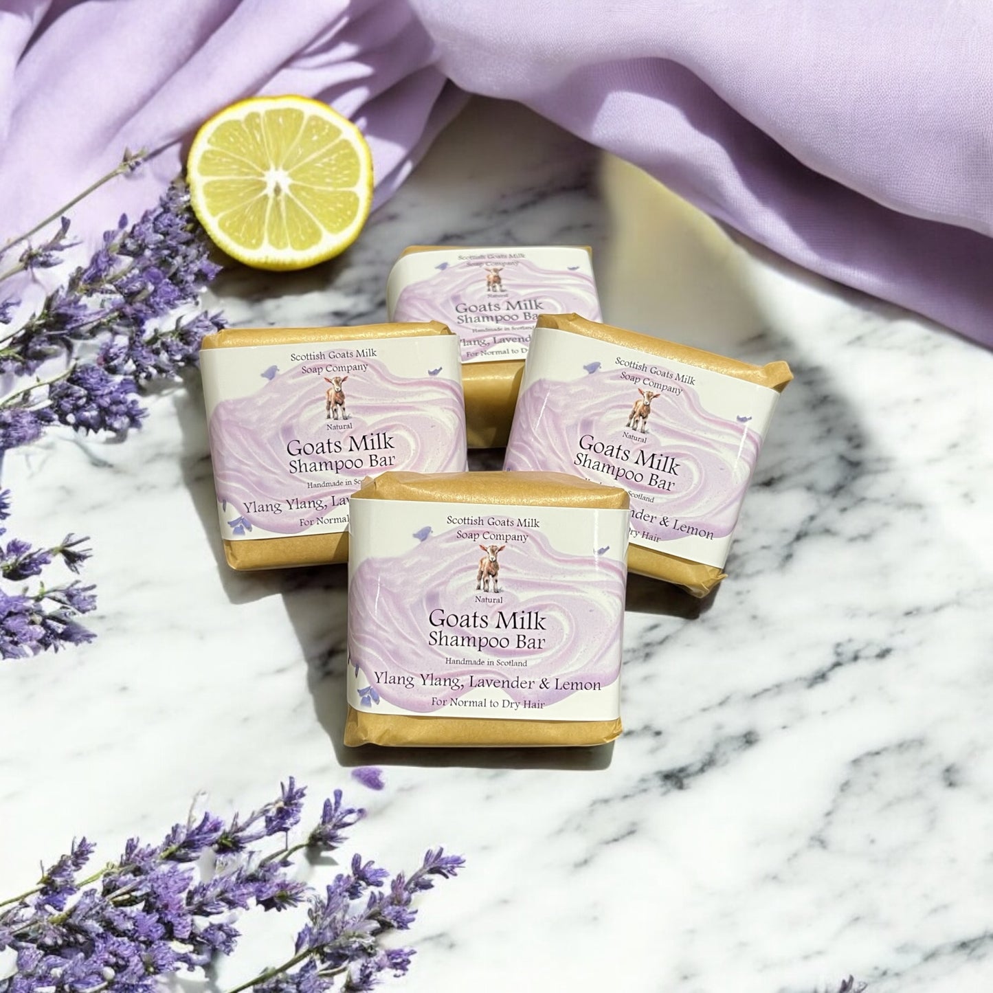 Ylang Ylang, Lavender & Lemon Shampoo Bar | Handmade Goats Milk Shampoo
