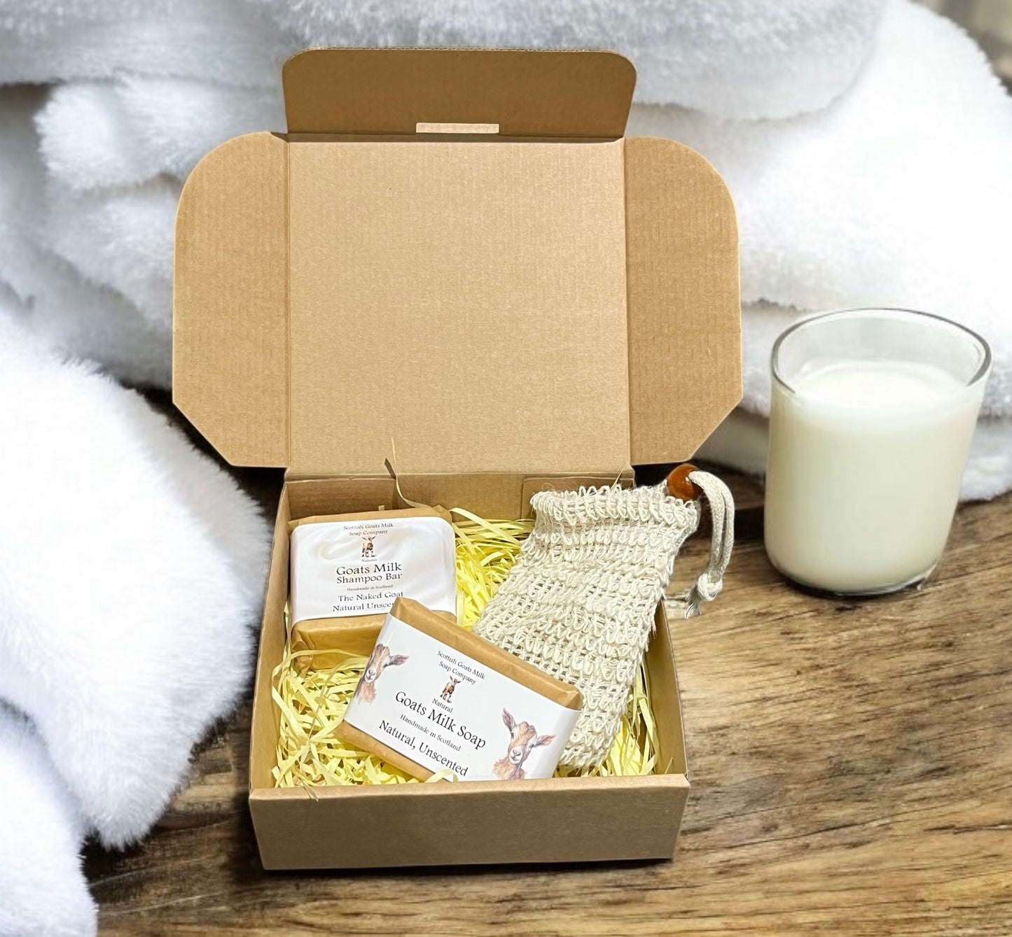 Essential Oil Goats Milk Soap & Shampoo Bar with Soap Bag Gift Set | 4 Boxes to Choose From | Gift Boxed