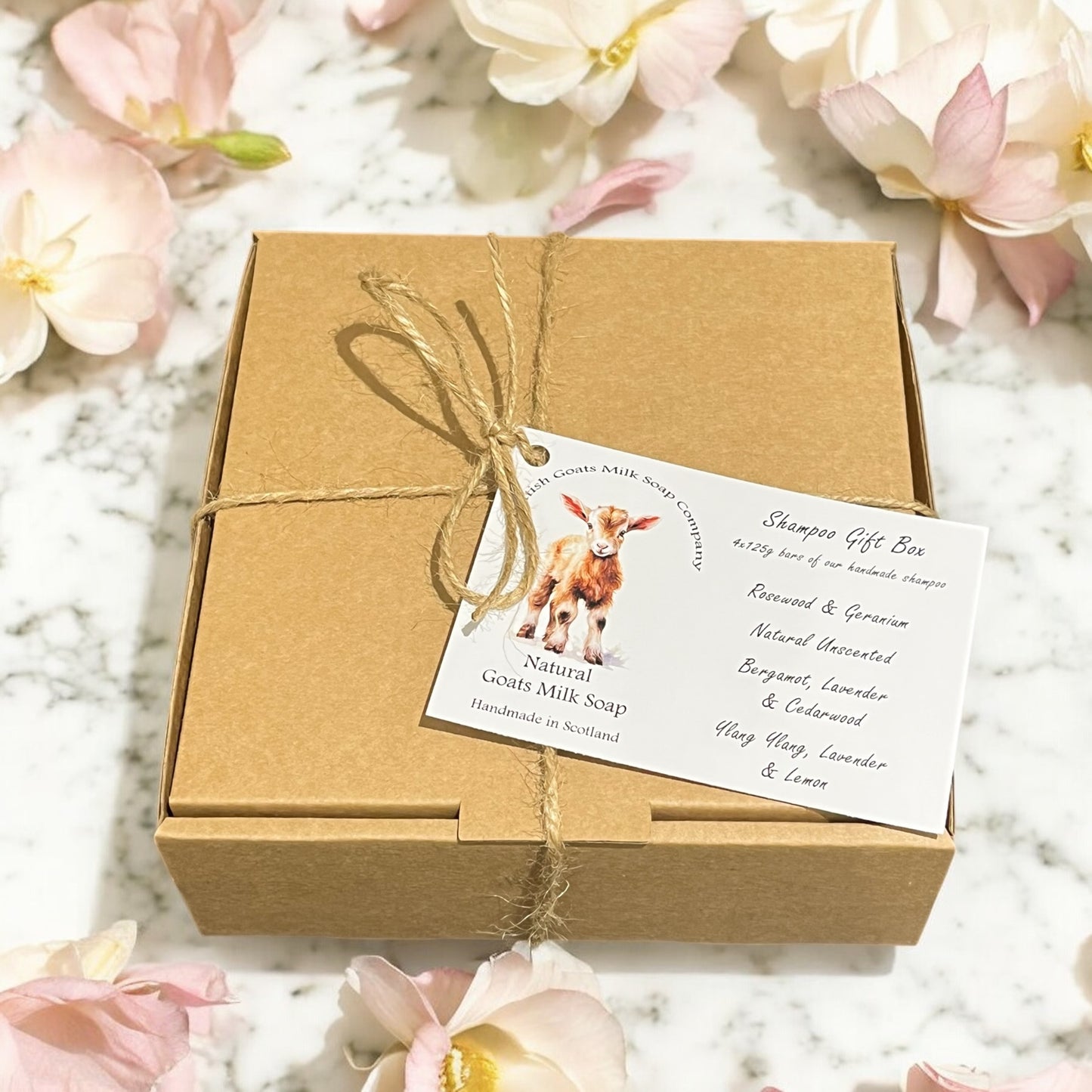 Essential Oil Goats Milk Shampoo Bar Gift Set | 4 Bars of Handmade Shampoo | Gift Boxed