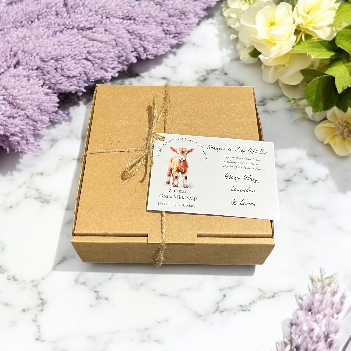 Essential Oil Goats Milk Soap & Shampoo Bar with Soap Bag Gift Set | 4 Boxes to Choose From | Gift Boxed