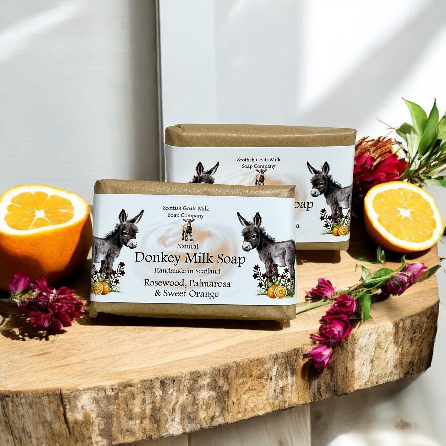 Rosewood, Palmarosa & Sweet Orange Soap Bar | Handmade Donkey Milk Soap