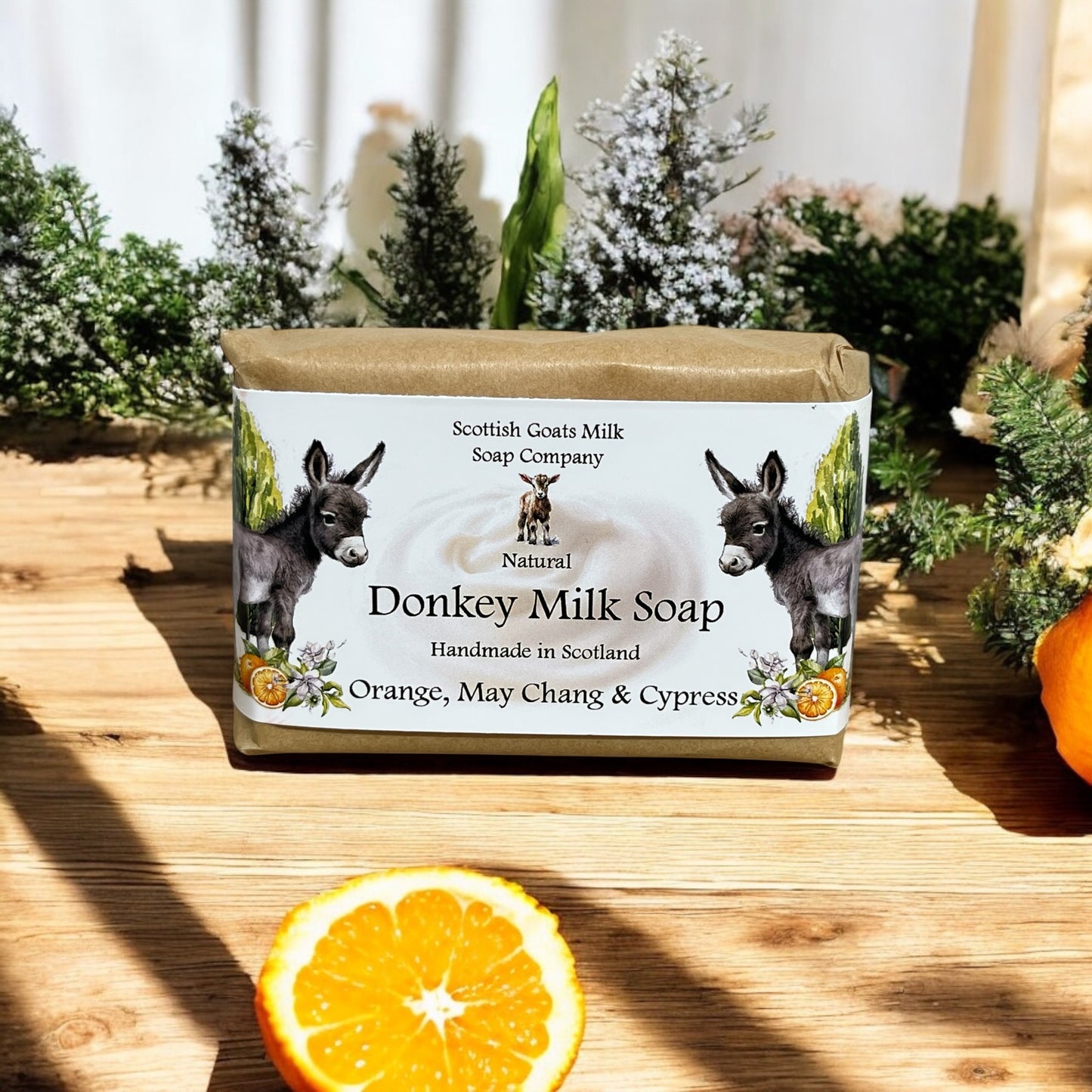 Orange, May Chang & Cypress Soap Bar | Handmade Donkey Milk Soap