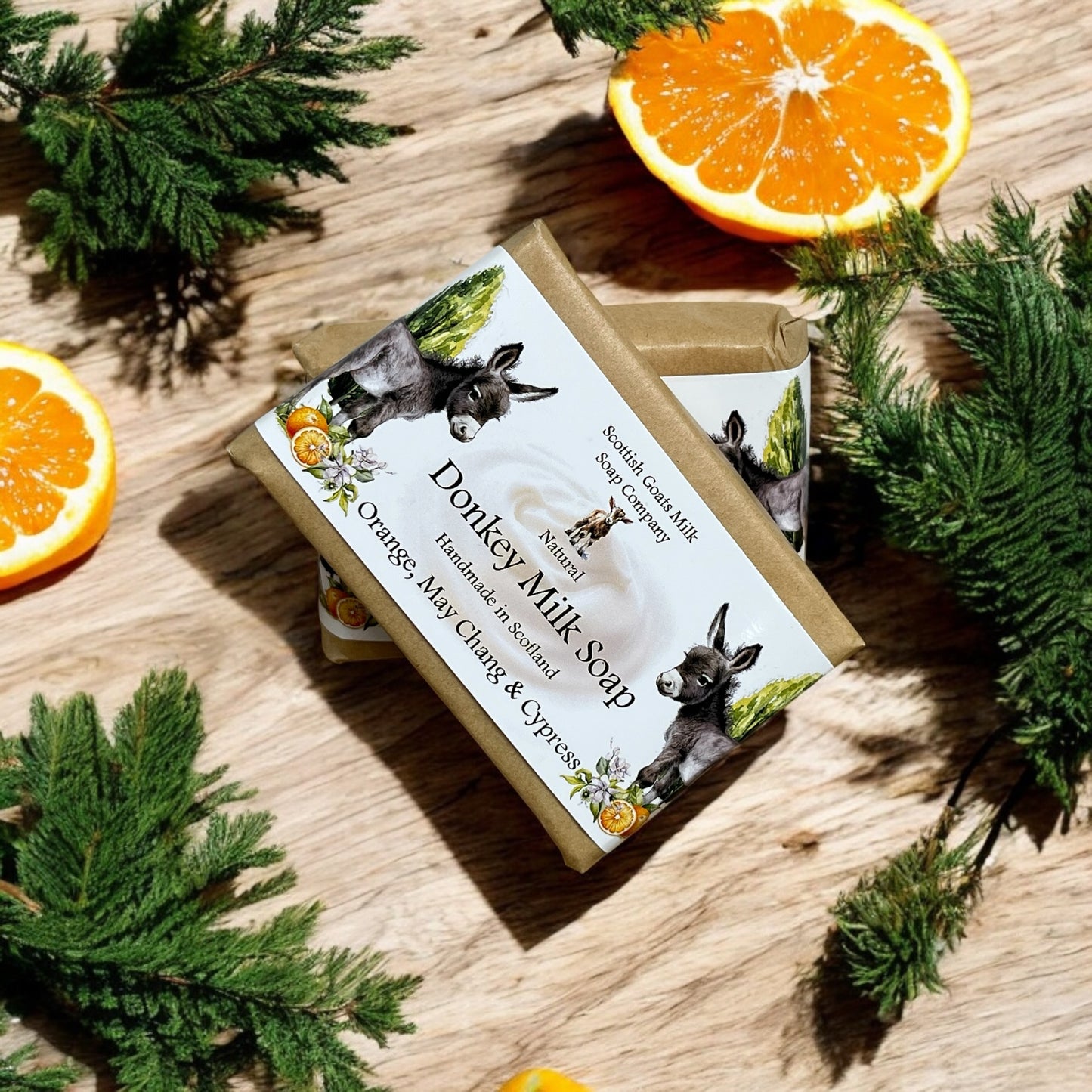 Orange, May Chang & Cypress Soap Bar | Handmade Donkey Milk Soap