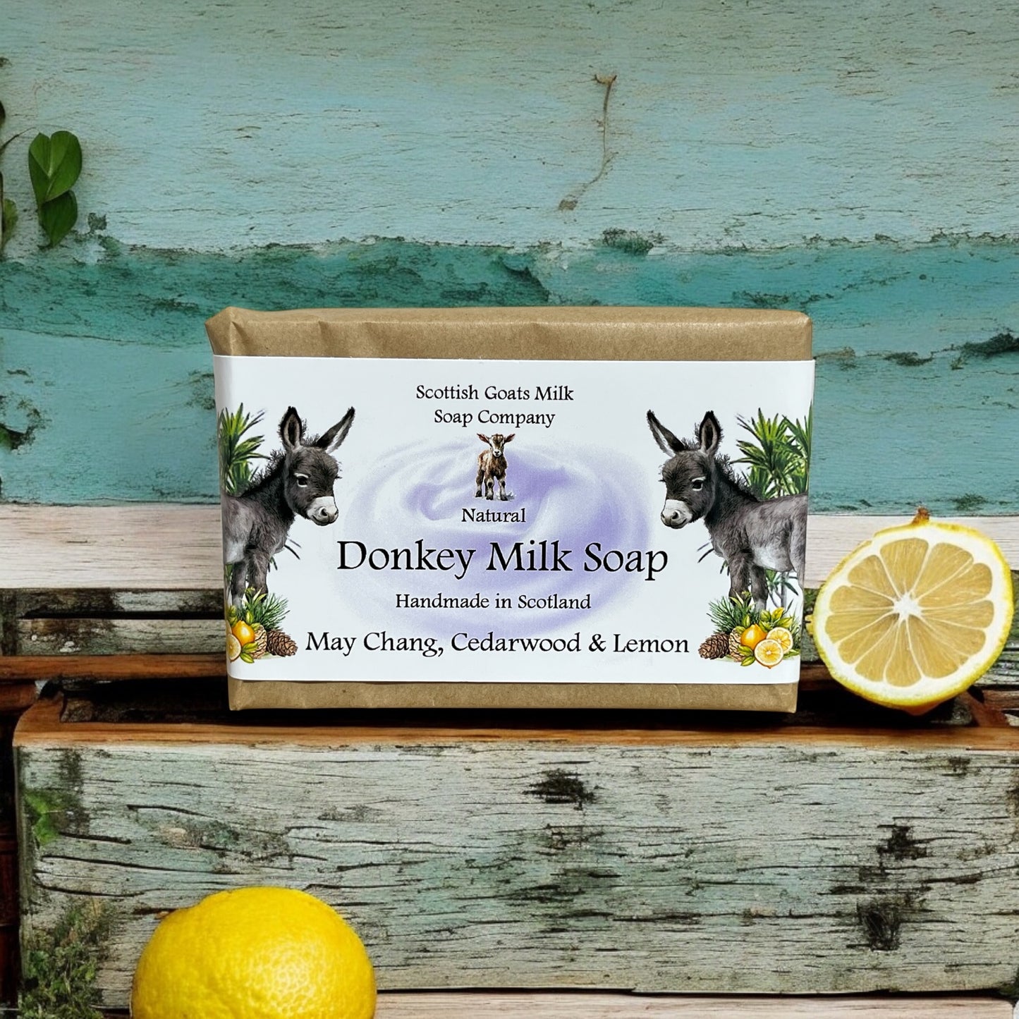May Chang, Cedarwood & Lemon Soap Bar | Handmade Donkey Milk Soap