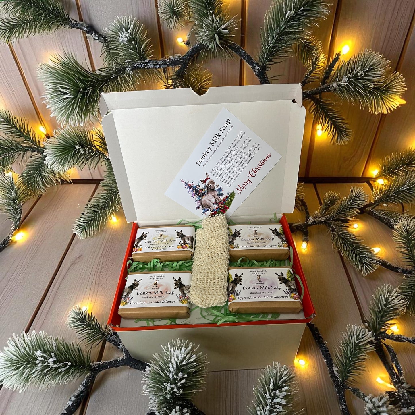 Christmas Donkey Milk Soap Bar Gift Set | 2 Boxes to Choose From | Gift Boxed