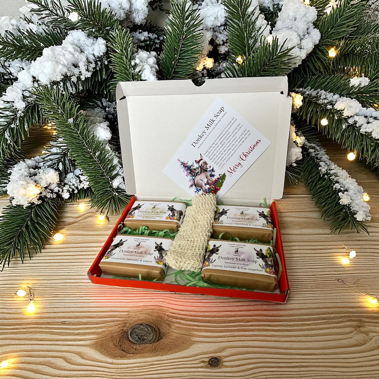 Christmas Donkey Milk Soap Bar Gift Set | 2 Boxes to Choose From | Gift Boxed