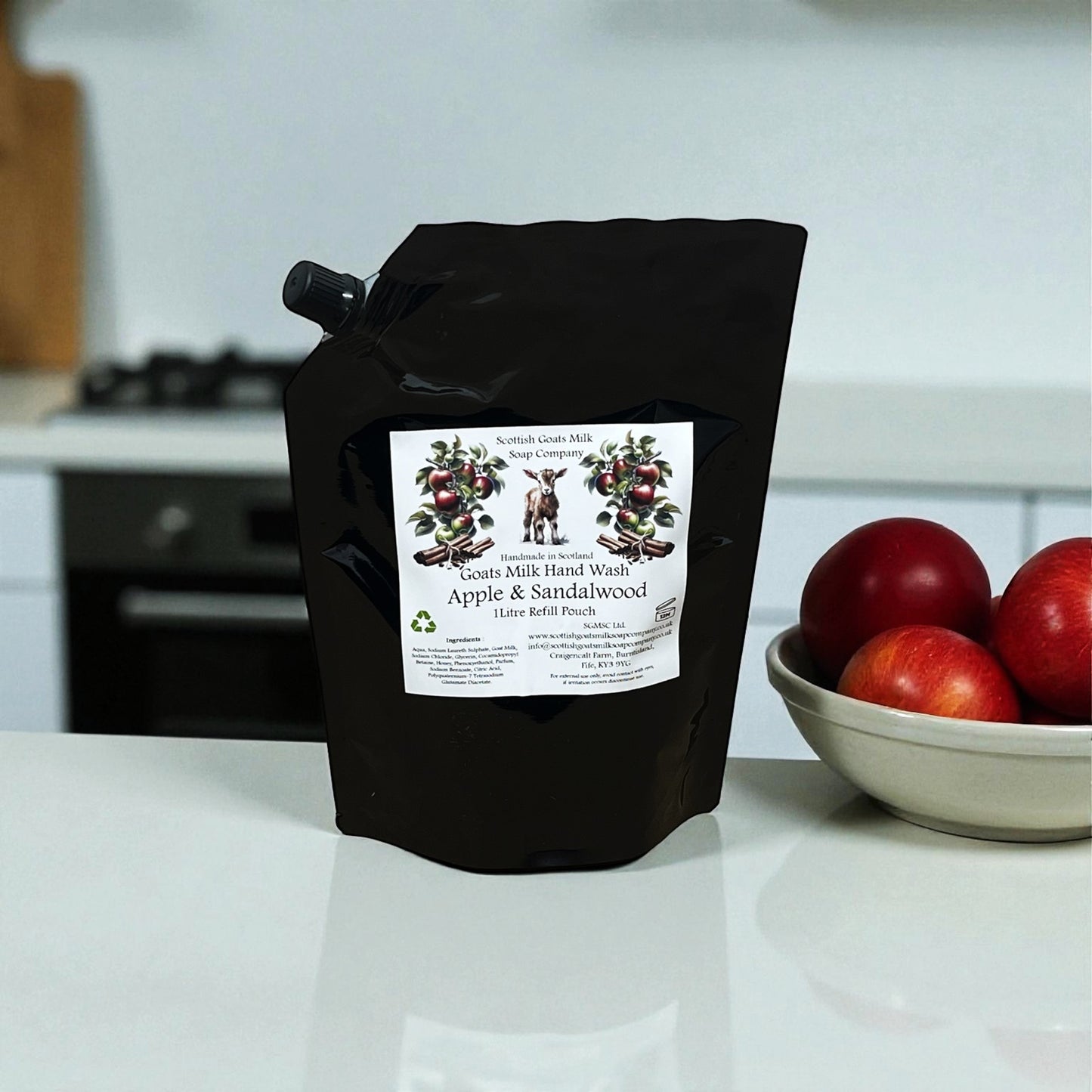 Goats Milk Hand Wash Refill Pouches - 1Ltr | 7 Scents to Choose From (Recyclable)