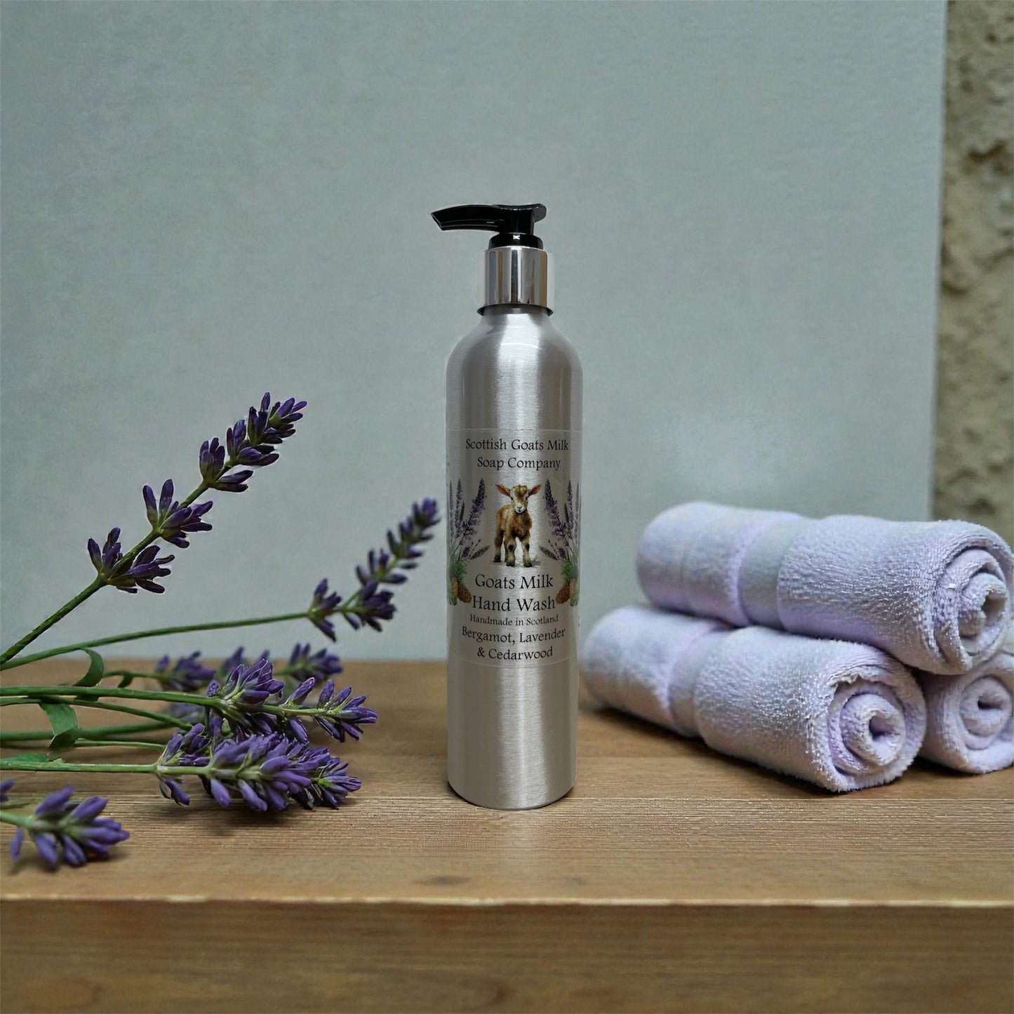 Goats Milk Hand Wash Refillable Aluminium Bottles - 300ml | The Billy Goat of the Range | 4 Scents to Choose From