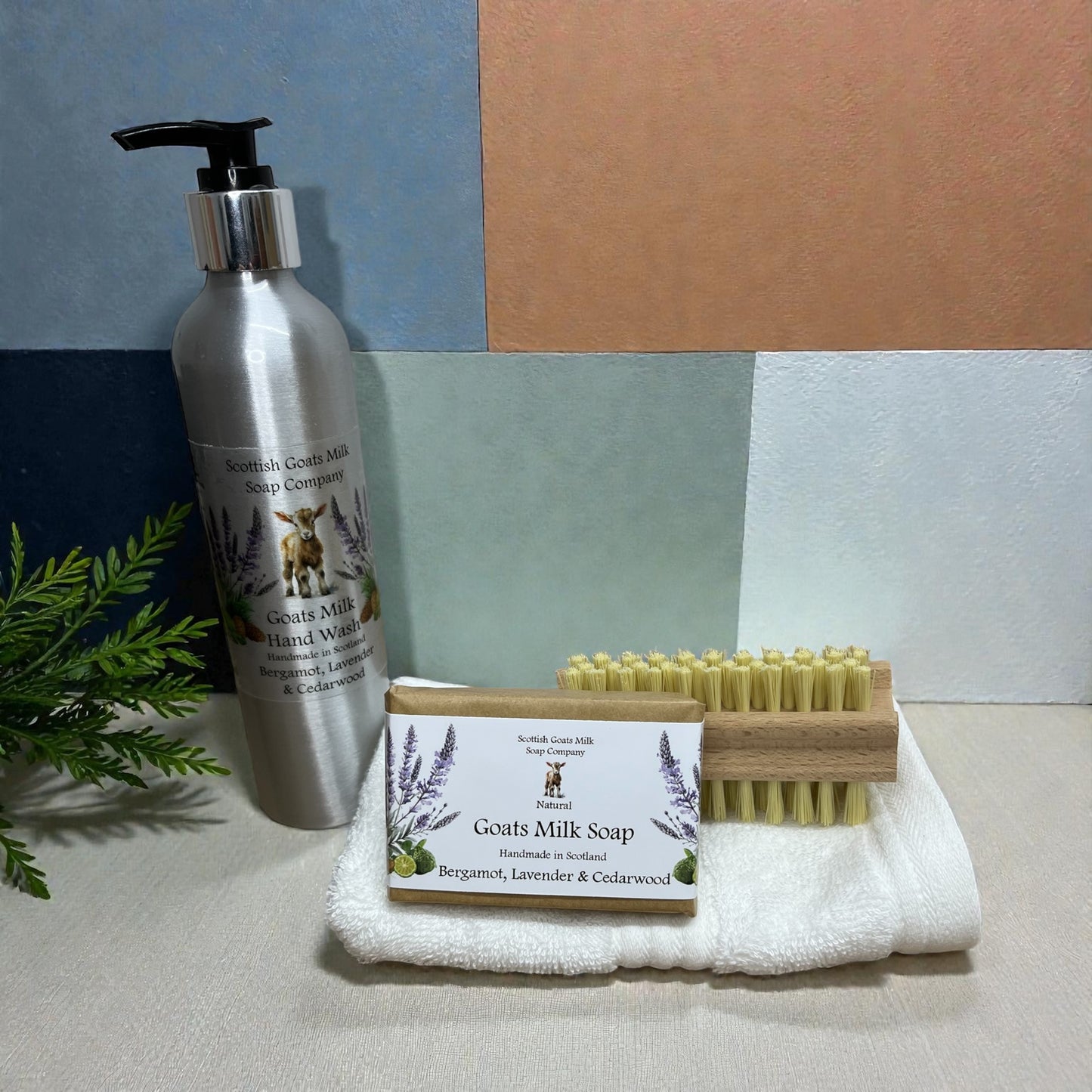 Valentines Luxury Goats Milk Hand Wash (300ml Aluminium Bottle) and Soap Bar Gift Set |4 Scent Boxes to Choose From | Gift Boxed