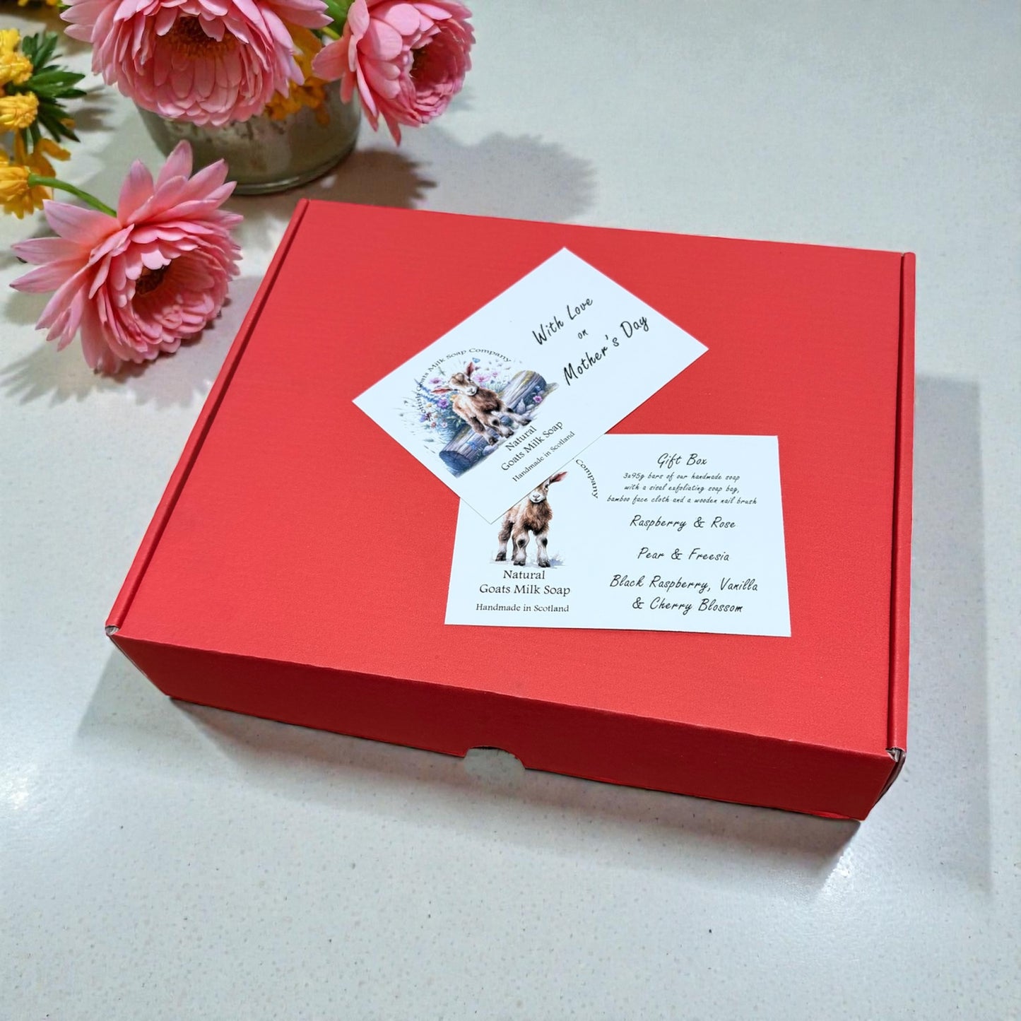 Mother's Day Goats Milk & Donkey Milk Soap and Self Care Gift Box | 3 Boxes to Choose From | Gift Boxed