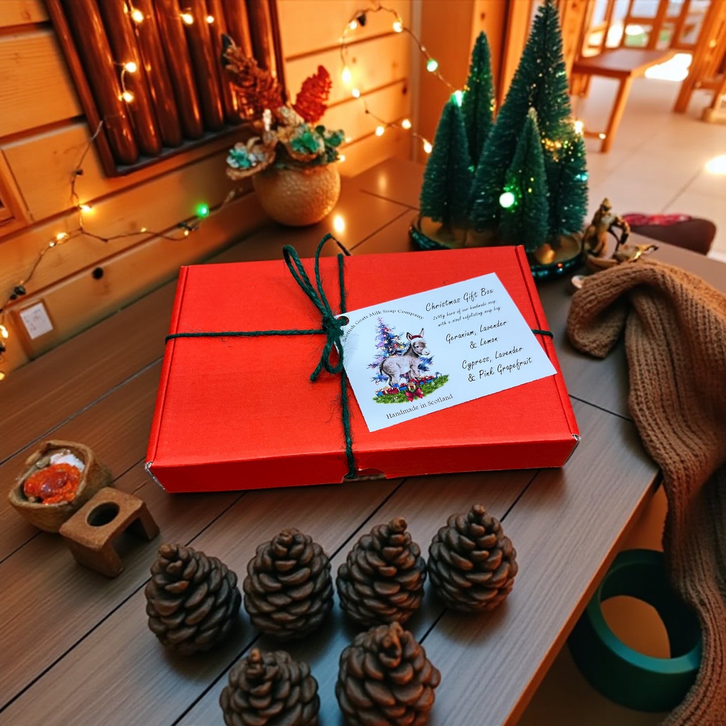 Christmas Donkey Milk Soap Bar & Soap Bag Gift Set | 3 Boxes to Choose From | Gift Boxed