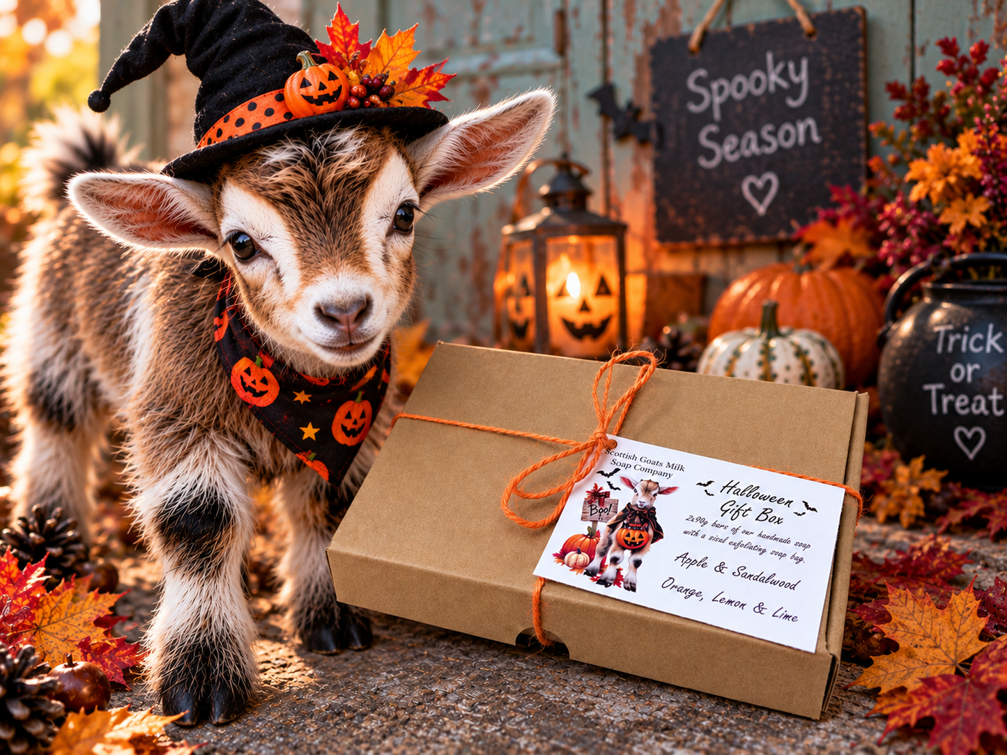 Halloween Goats Milk Soap Bar & Soap Bag Gift Set | Perfect for Spooky Season!