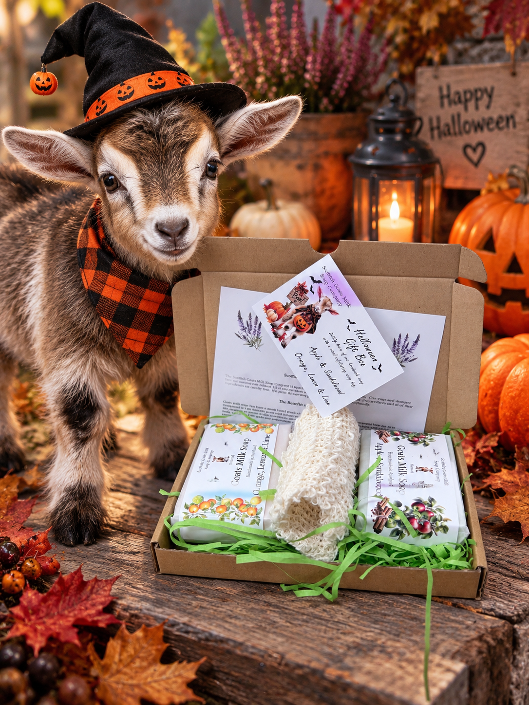 Halloween Goats Milk Soap Bar & Soap Bag Gift Set | Perfect for Spooky Season!