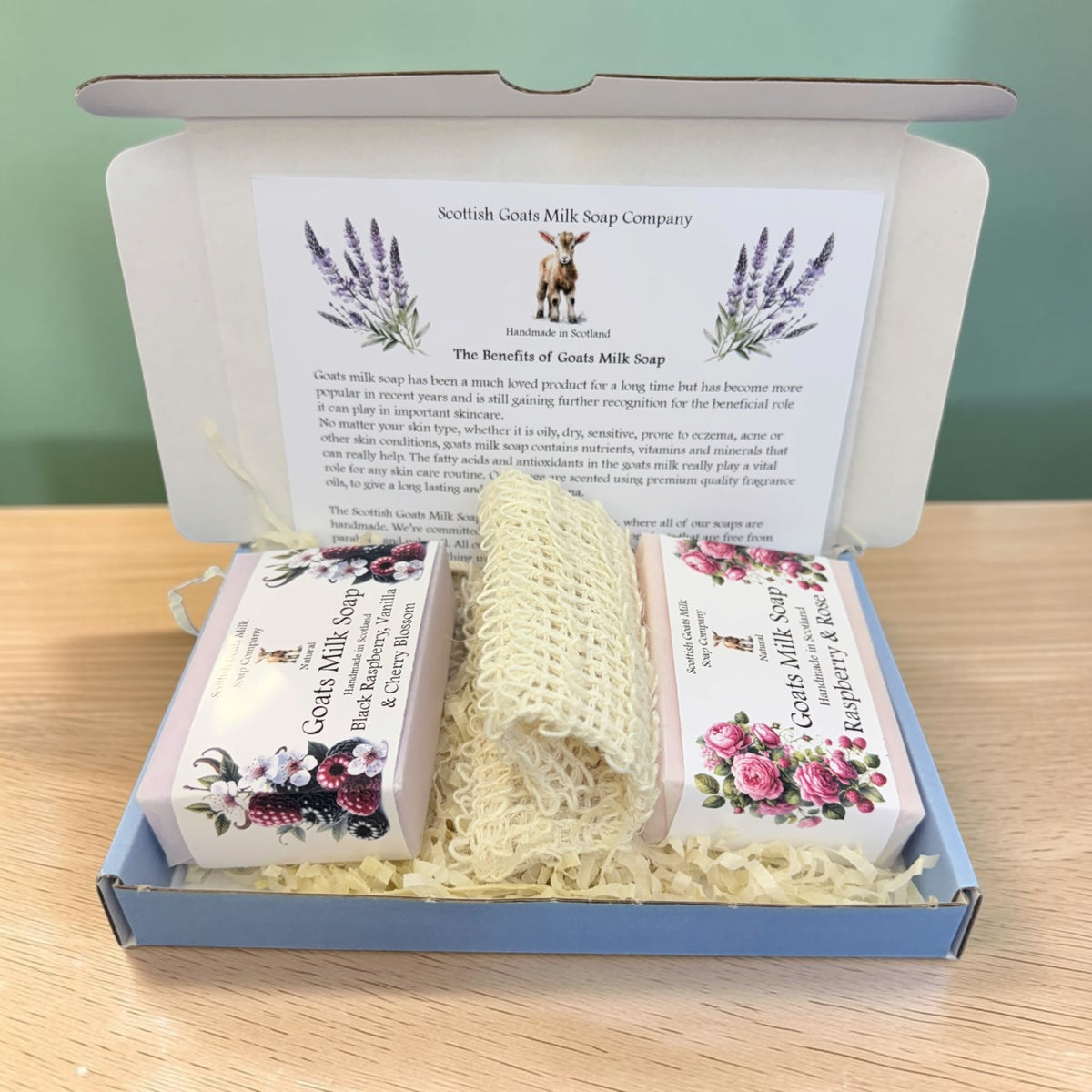 Fruit & Floral Goats Milk Soap Bar & Soap Bag Gift Set | 4 Boxes to Choose From | Gift Boxed