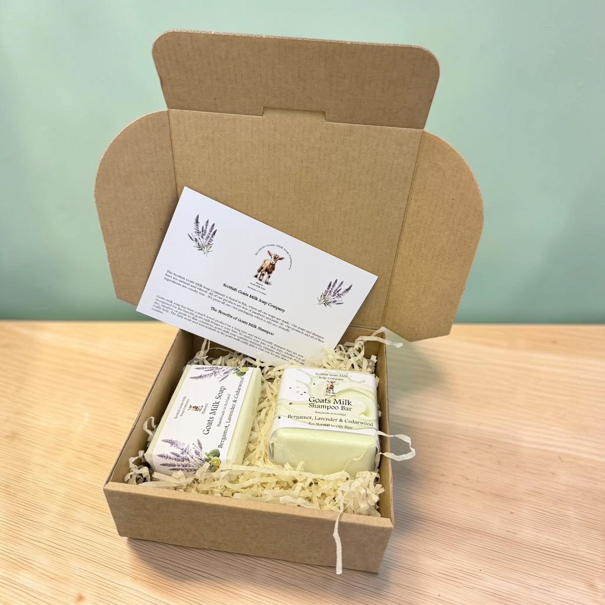 Essential Oil Goats Milk Soap & Shampoo Bar with Soap Bag Gift Set | 4 Boxes to Choose From | Gift Boxed