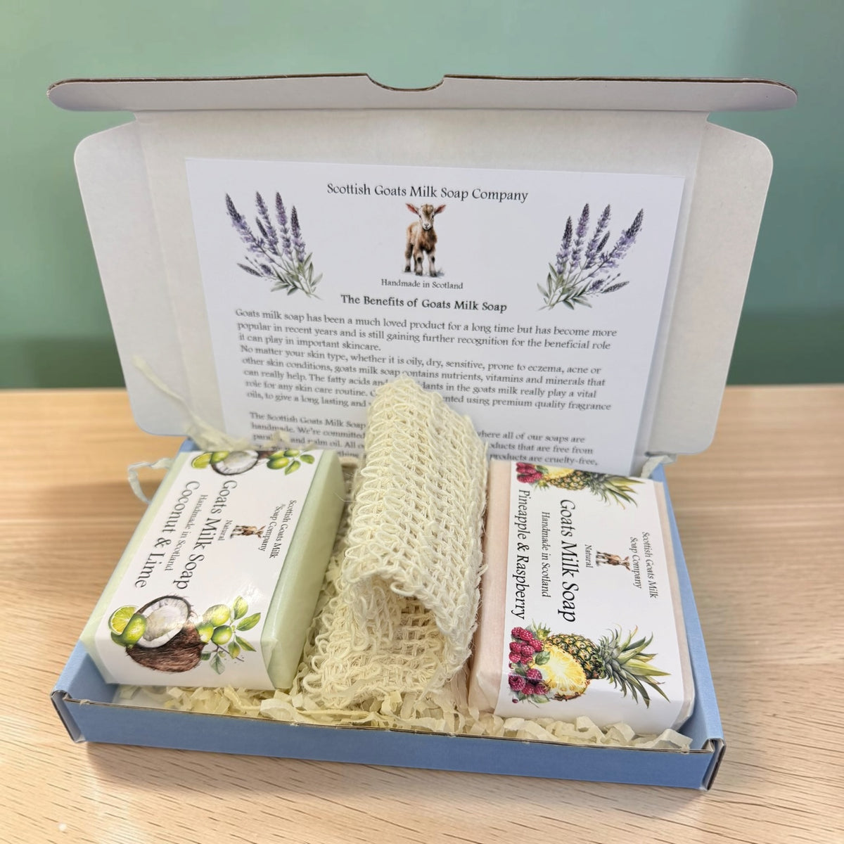 Fruit & Floral Goats Milk Soap Bar & Soap Bag Gift Set | 4 Boxes to Choose From | Gift Boxed