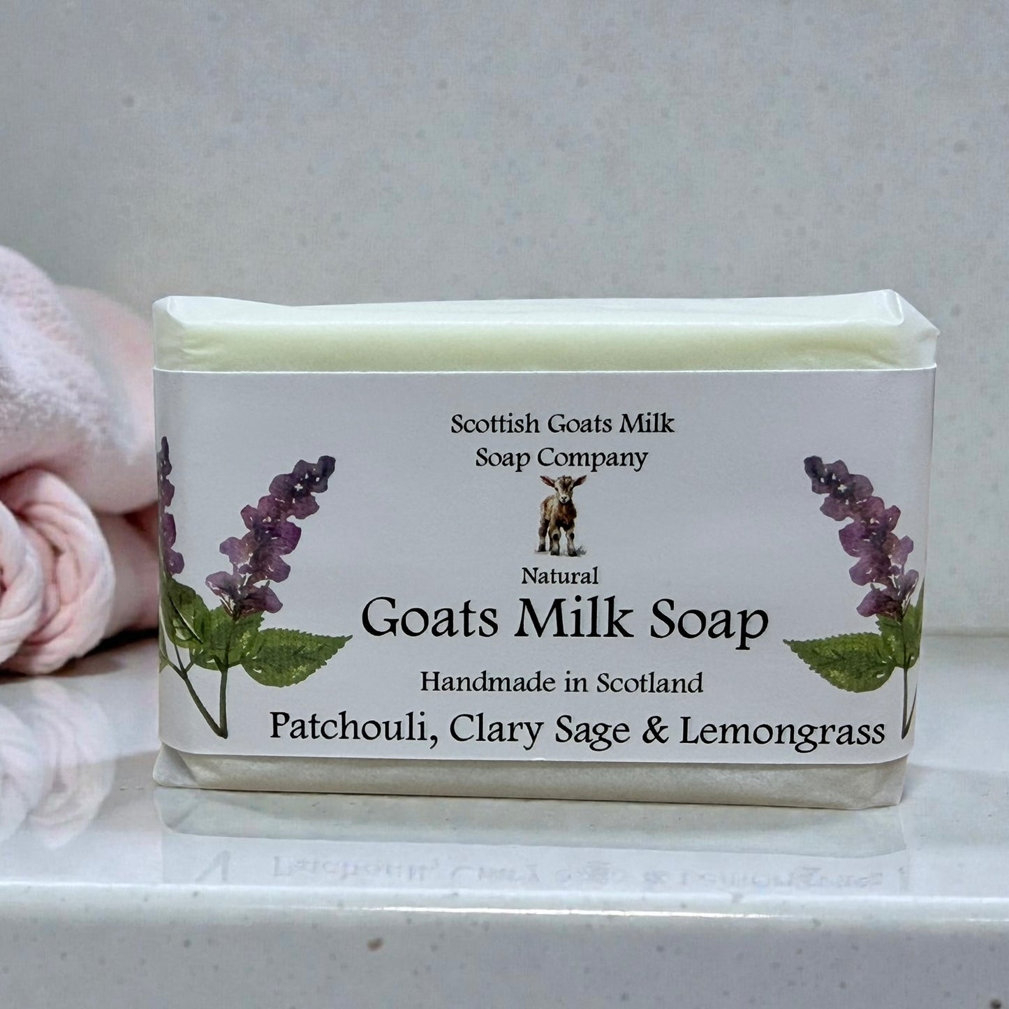 Patchouli, Clary Sage & Lemongrass Soap Bar | Handmade Goats Milk Soap
