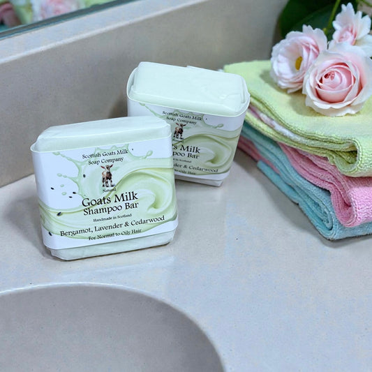 Bergamot, Lavender & Cedarwood Shampoo Bar | Handmade Goats Milk Shampoo