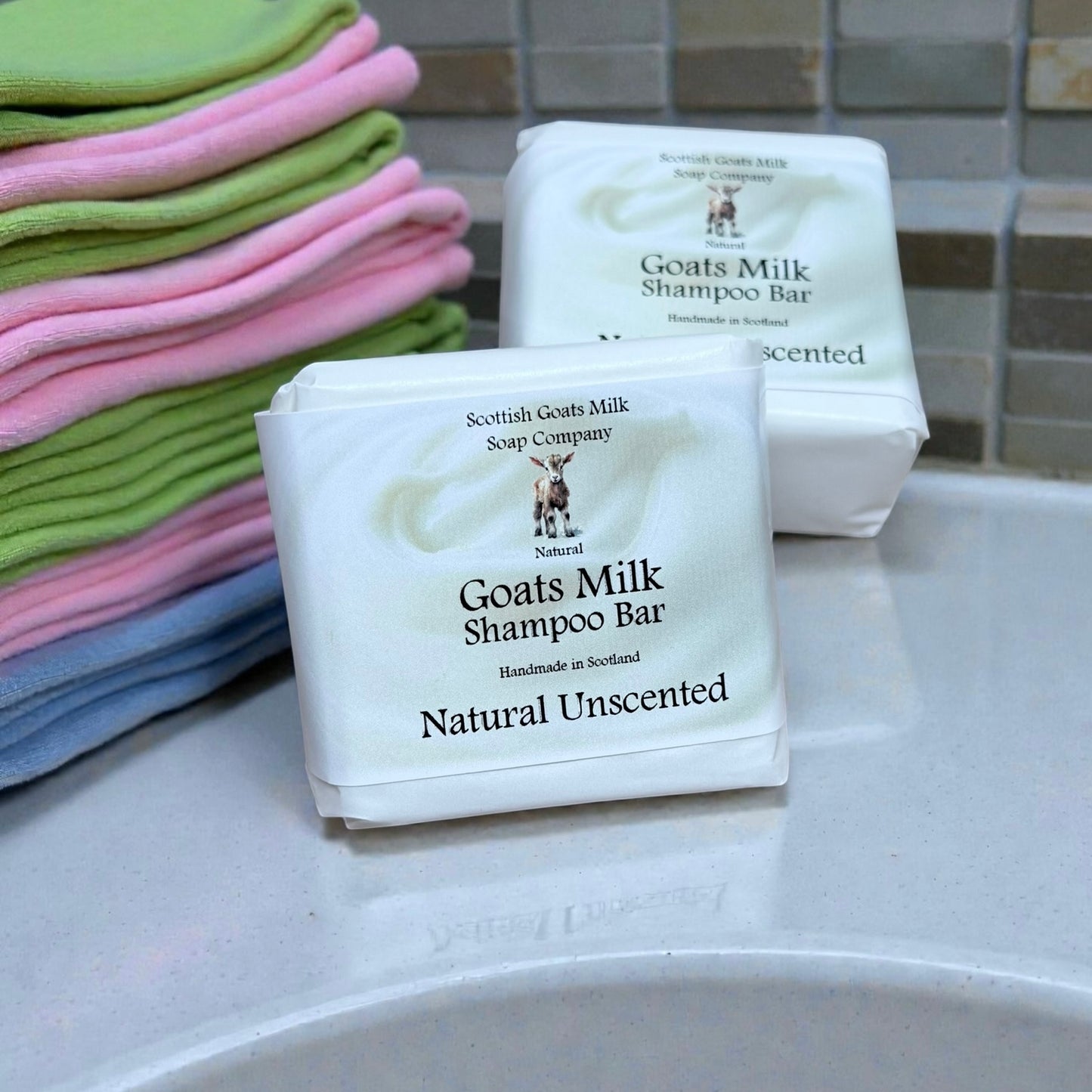 Natural (Unscented) Shampoo Bar | Handmade Goats Milk Shampoo Bar