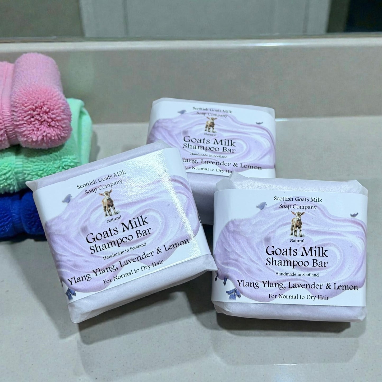 Ylang Ylang, Lavender & Lemon Shampoo Bar | Handmade Goats Milk Shampoo