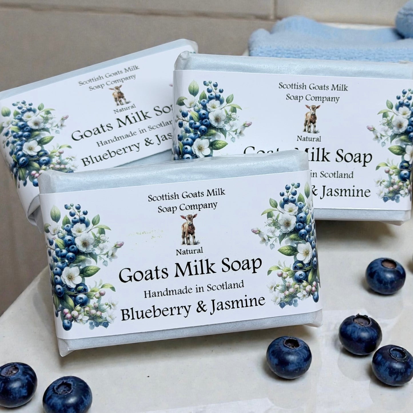 Blueberry & Jasmine Soap Bar | Handmade Goats Milk Soap