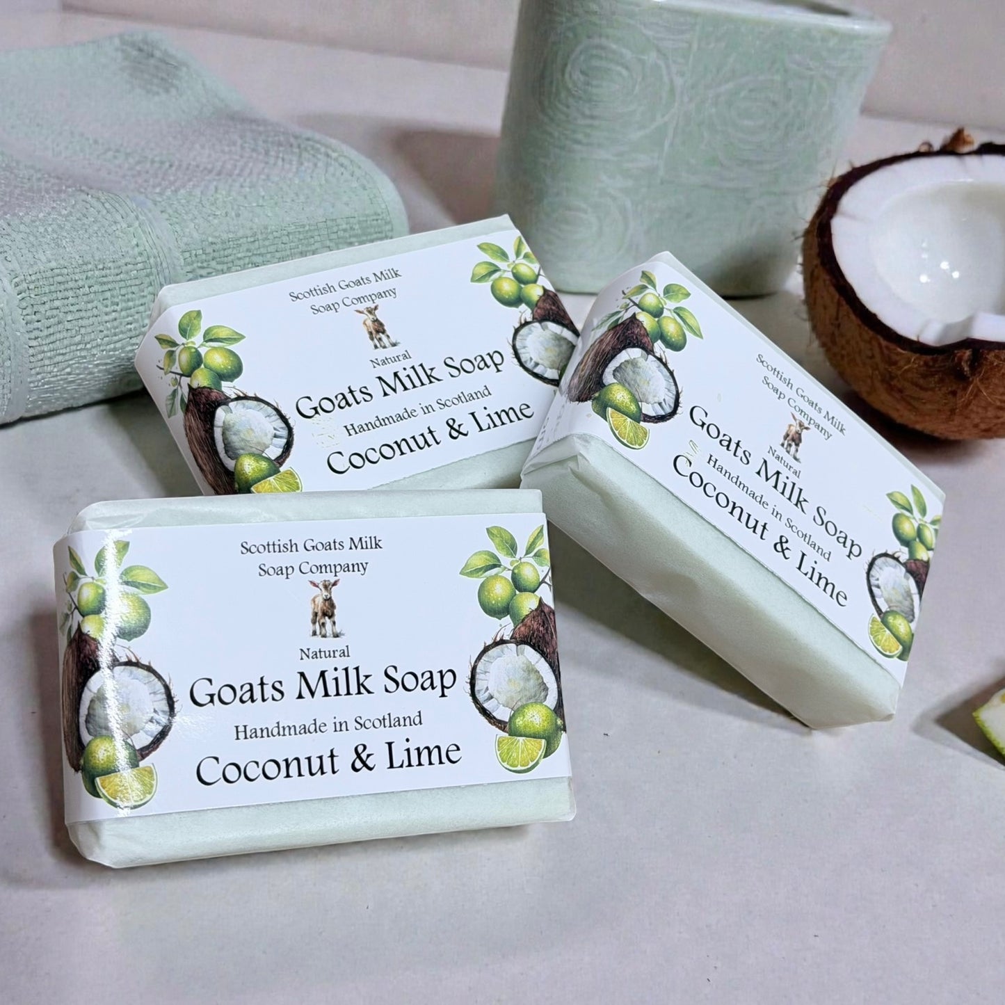 Coconut and Lime Soap Bar | Handmade Goats Milk Soap