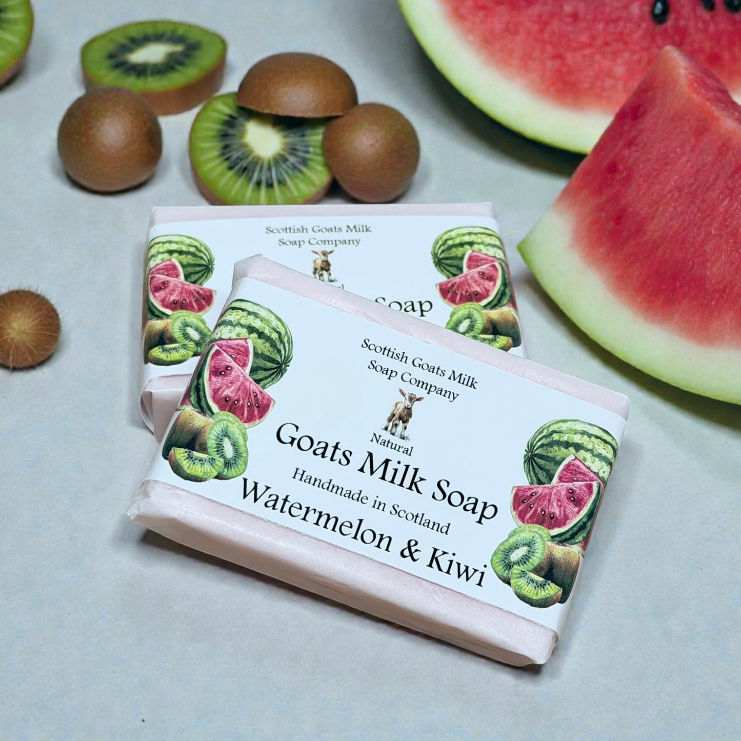 Watermelon and Kiwi Soap Bar | Handmade Goats Milk Soap