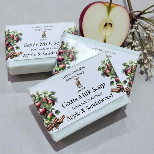 Apple and Sandalwood Soap Bar | Handmade Goats Milk Soap