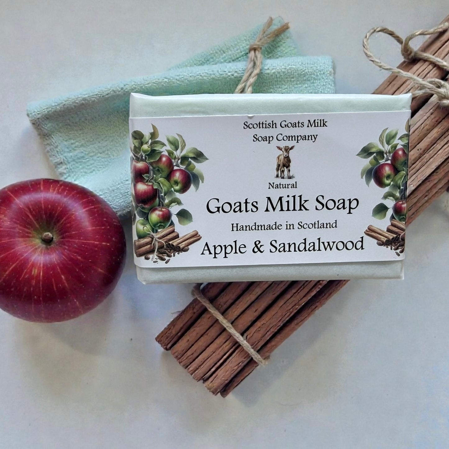 Apple and Sandalwood Soap Bar | Handmade Goats Milk Soap