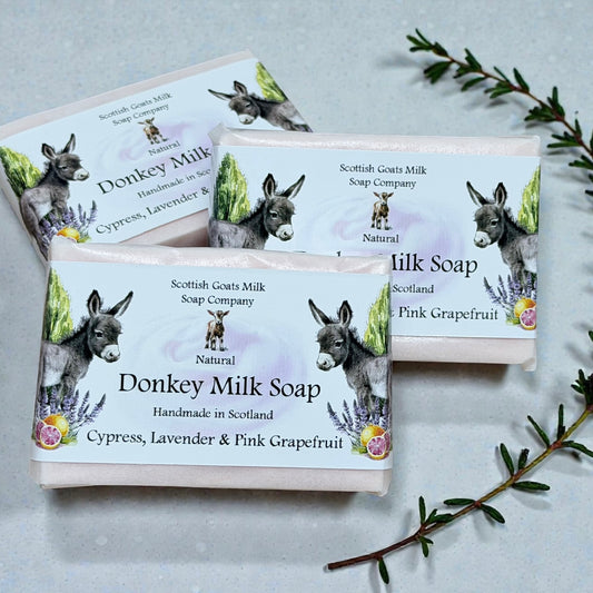 Cypress, Lavender & Pink Grapefruit Soap Bar | Handmade Donkey Milk Soap