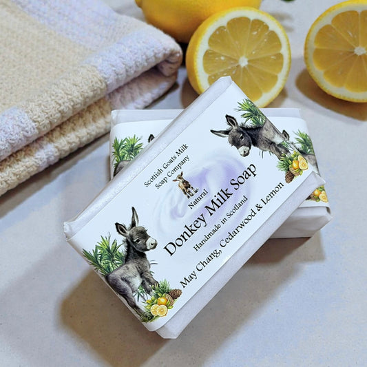 May Chang, Cedarwood & Lemon Soap Bar | Handmade Donkey Milk Soap