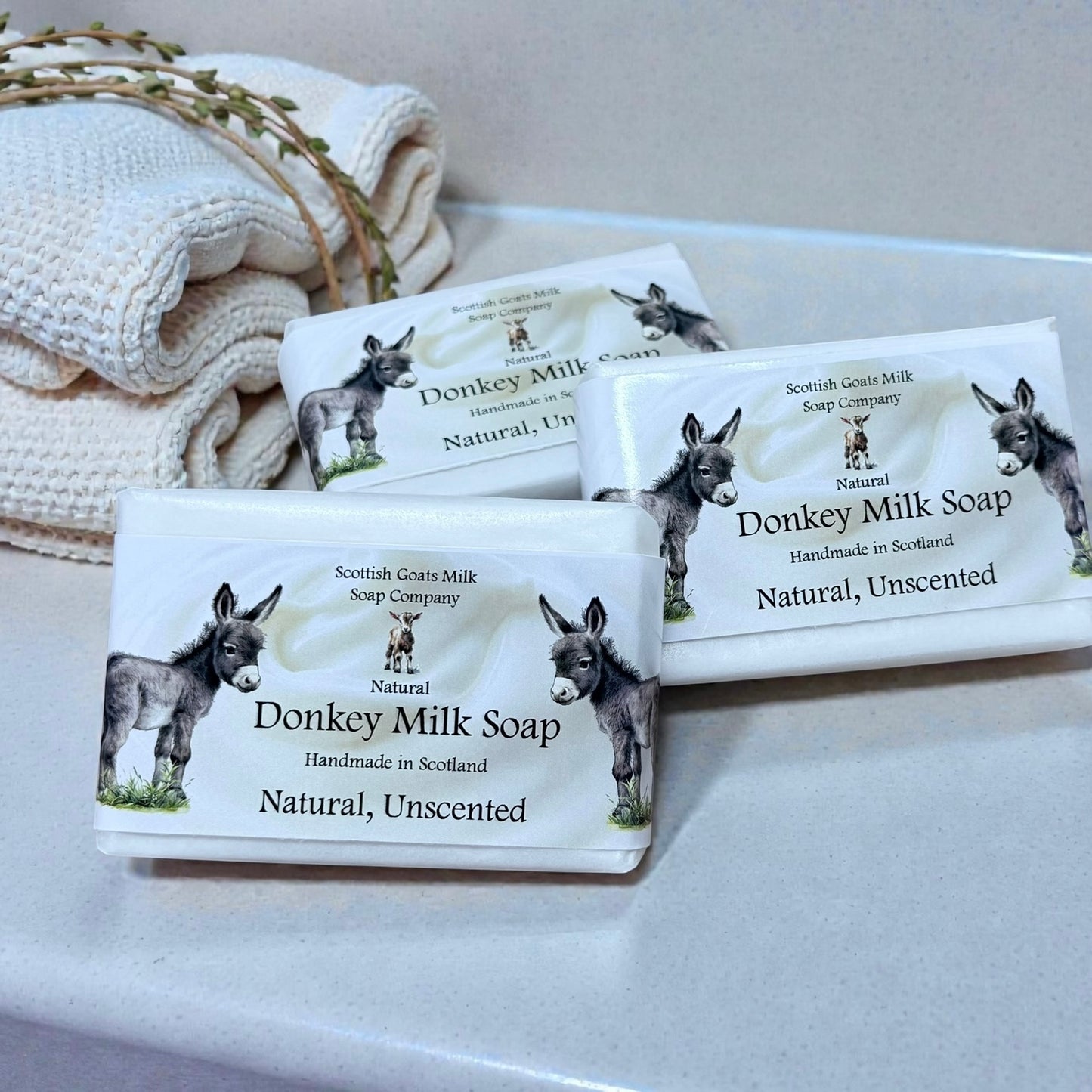 Natural, Unscented Soap Bar | Handmade Donkey Milk Soap