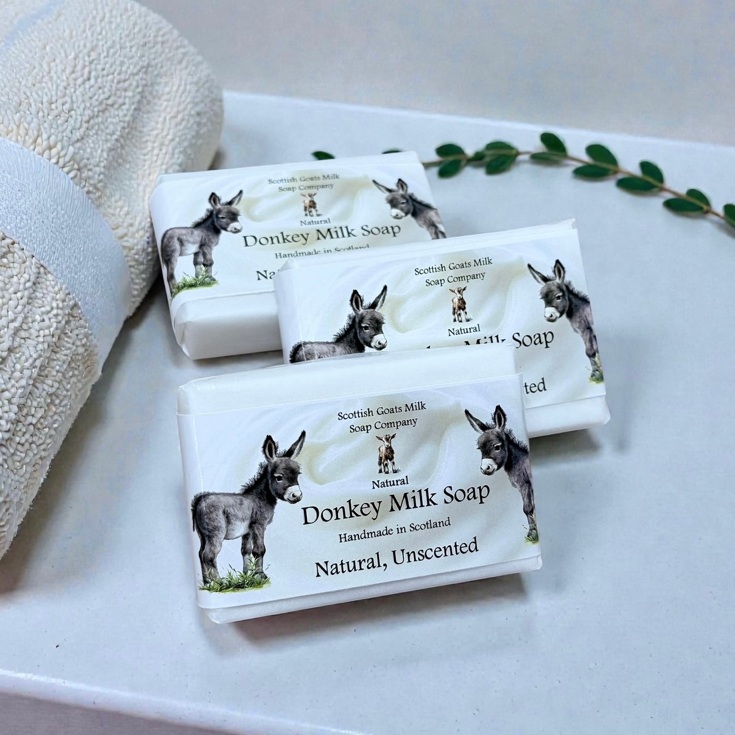 Natural, Unscented Soap Bar | Handmade Donkey Milk Soap