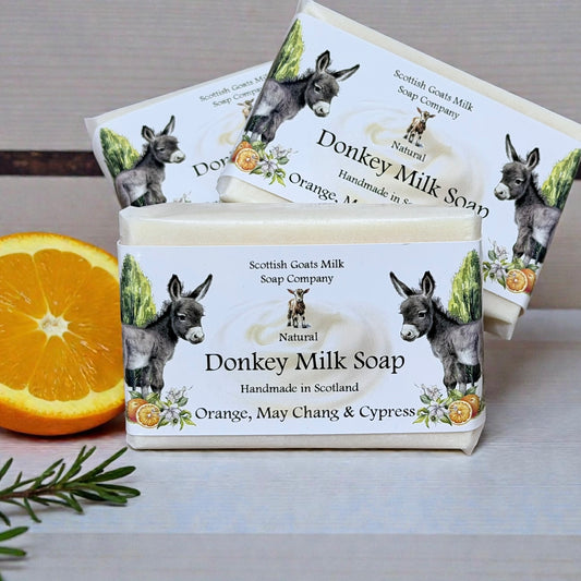Orange, May Chang & Cypress Soap Bar | Handmade Donkey Milk Soap