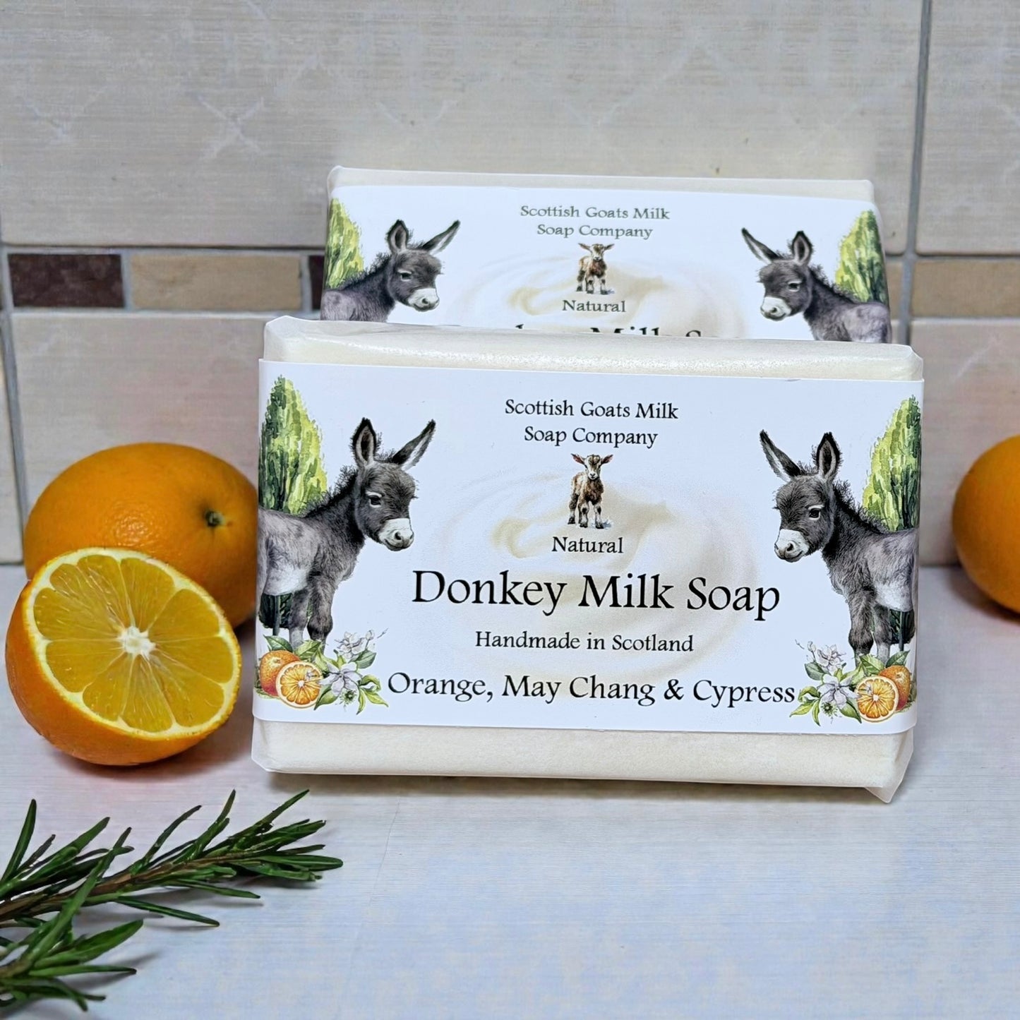 Orange, May Chang & Cypress Soap Bar | Handmade Donkey Milk Soap