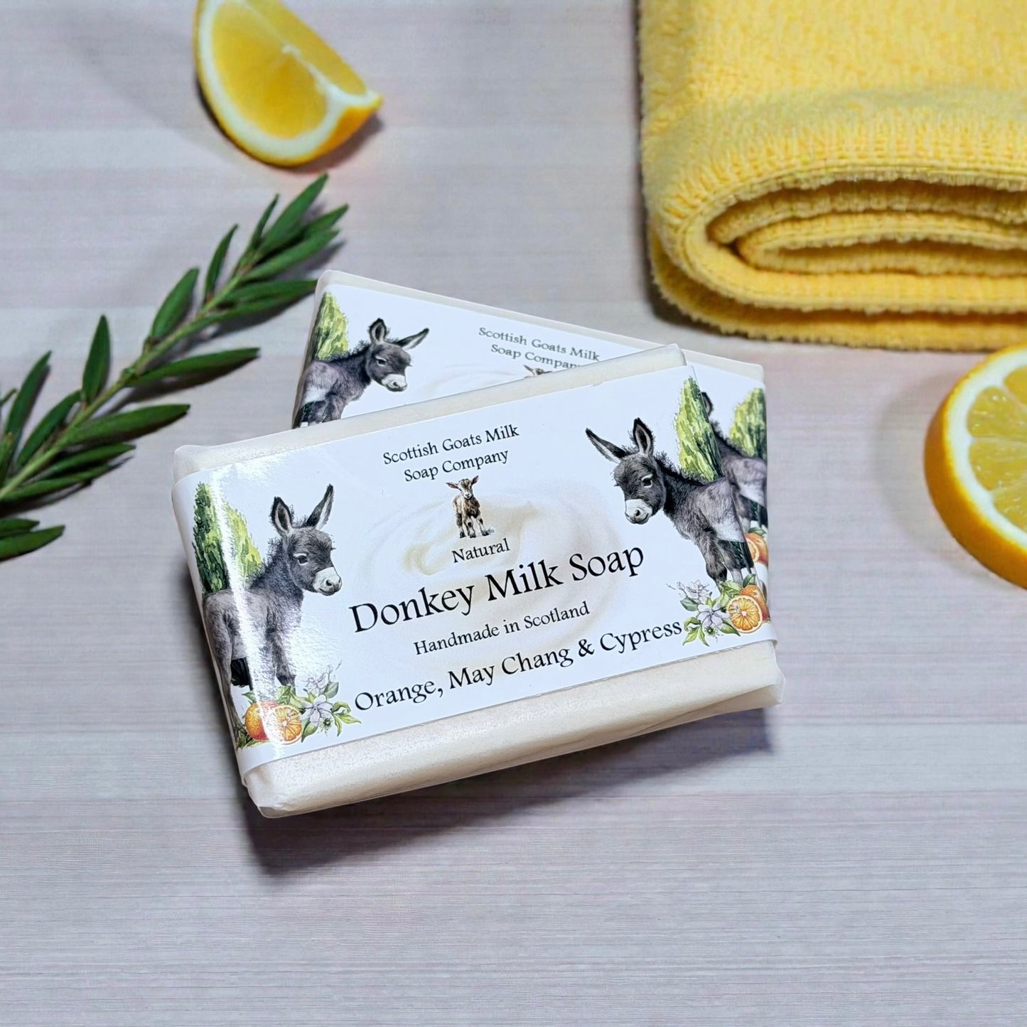 Orange, May Chang & Cypress Soap Bar | Handmade Donkey Milk Soap
