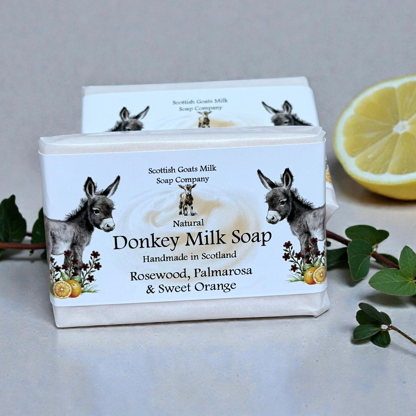 Rosewood, Palmarosa & Sweet Orange Soap Bar | Handmade Donkey Milk Soap