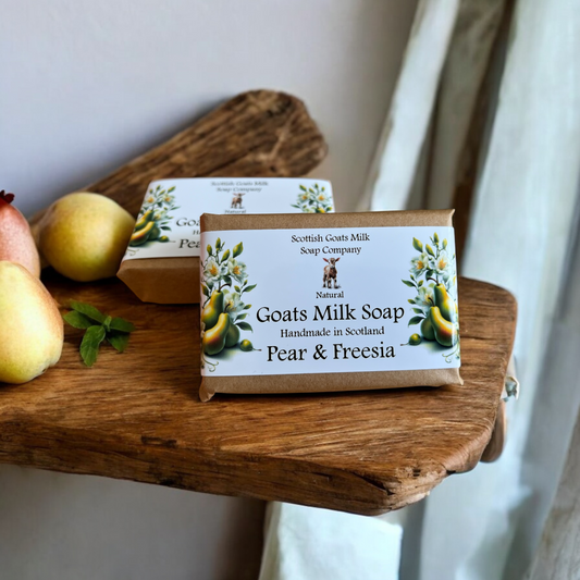 Pear and Freesia Soap Bar | Handmade Goats Milk Soap