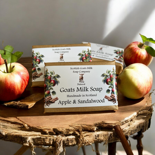 Apple and Sandalwood Soap Bar | Handmade Goats Milk Soap