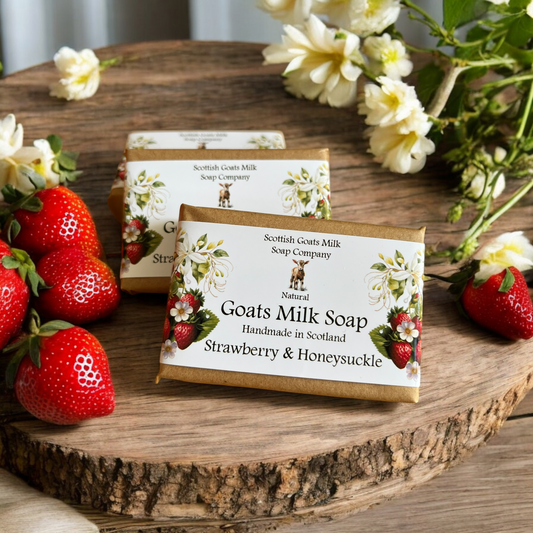 Strawberry & Honeysuckle Soap Bar | Handmade Goats Milk Soap